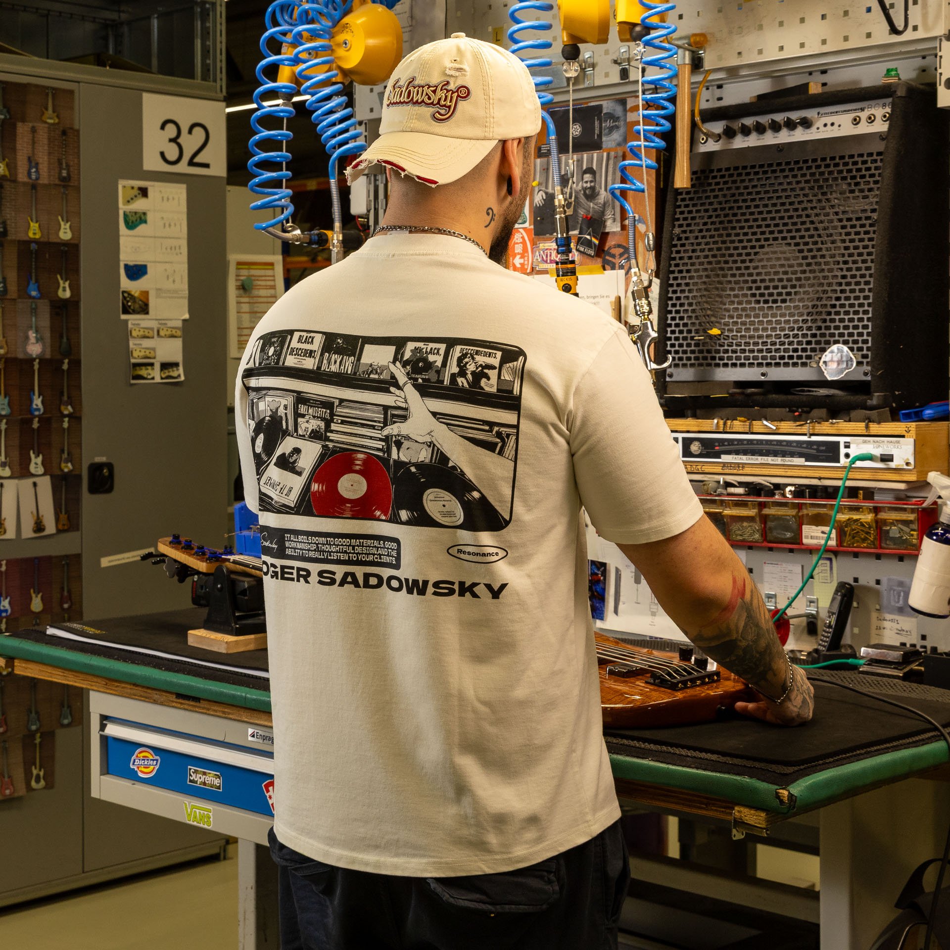 Black Printed Logo T-Shirt White Large